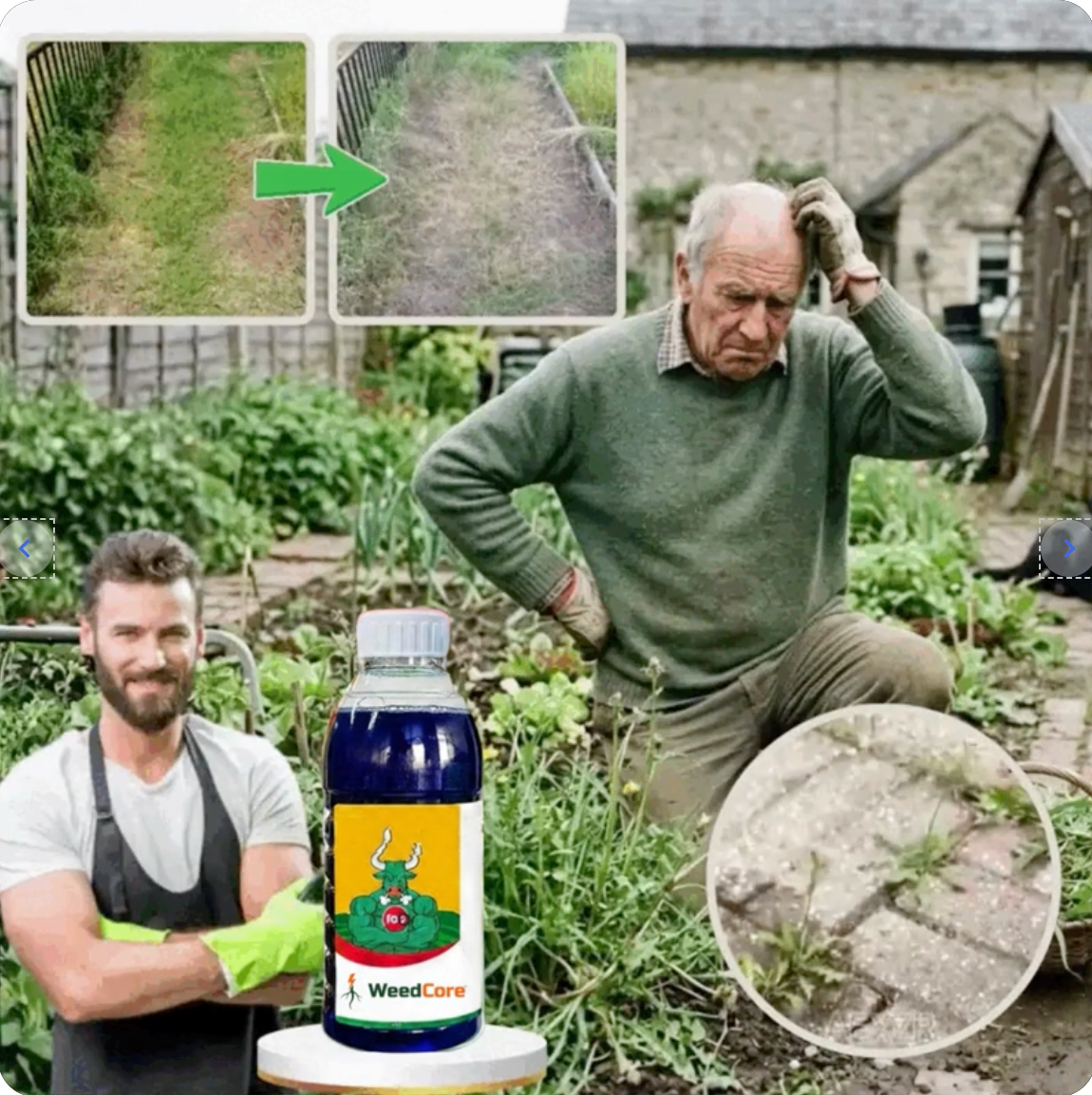 WeedCore™ Unkrautvernichter | Hartnäckiges Unkraut sichtbar bekämpfen – in nur 24 Stunden!